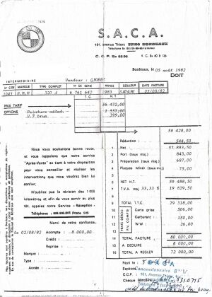 BMW 320/6 e21 - 1982