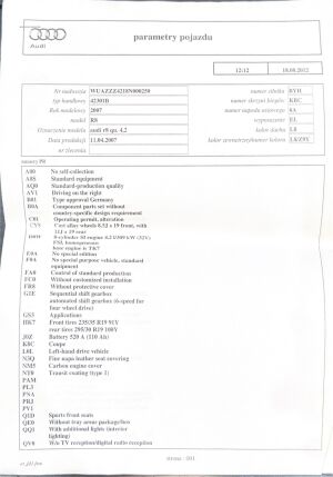 Audi R8 4.2 V8 - 2007